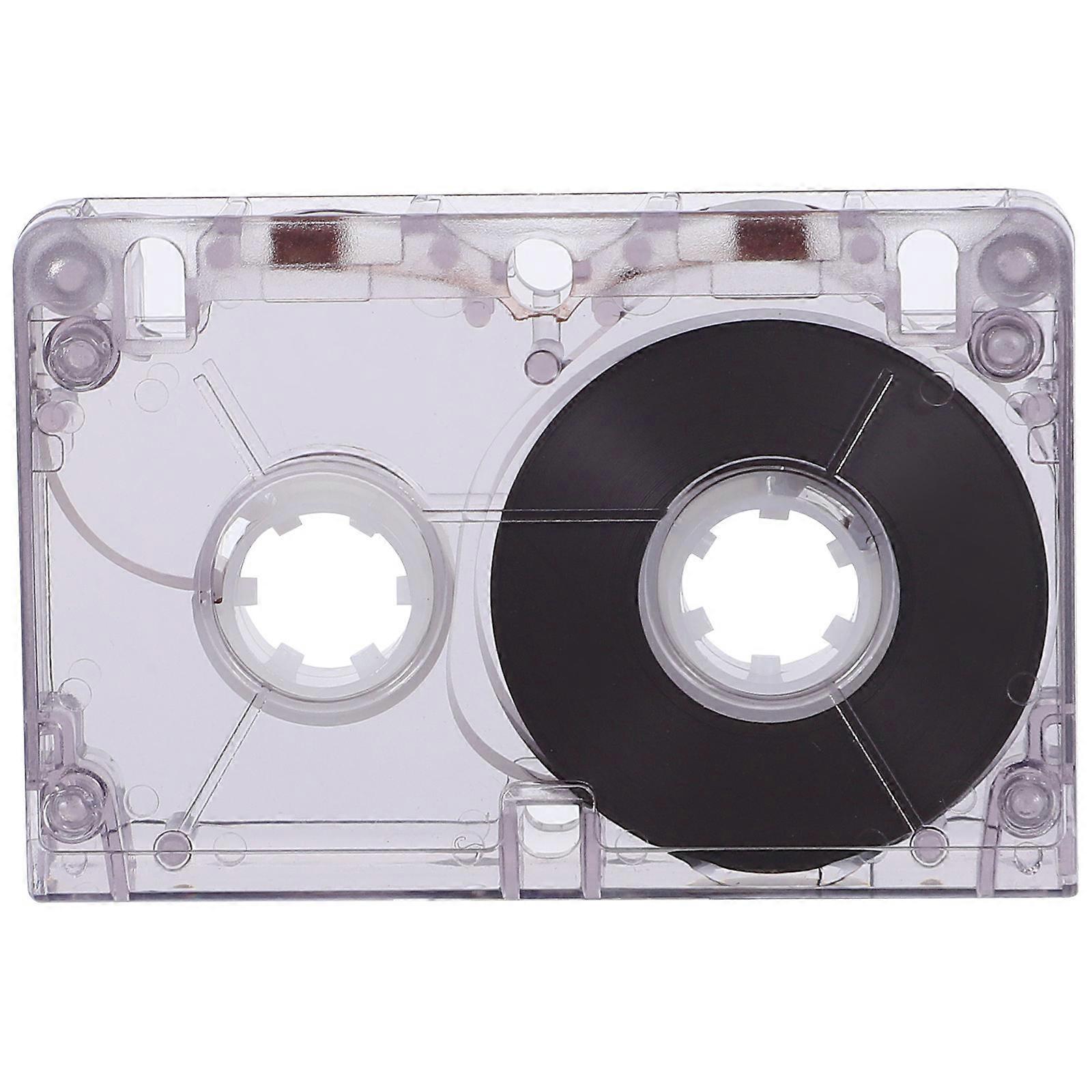 2Pcs Blank Audio Cassette Tape for Interview Recorder with Clear Retro Design