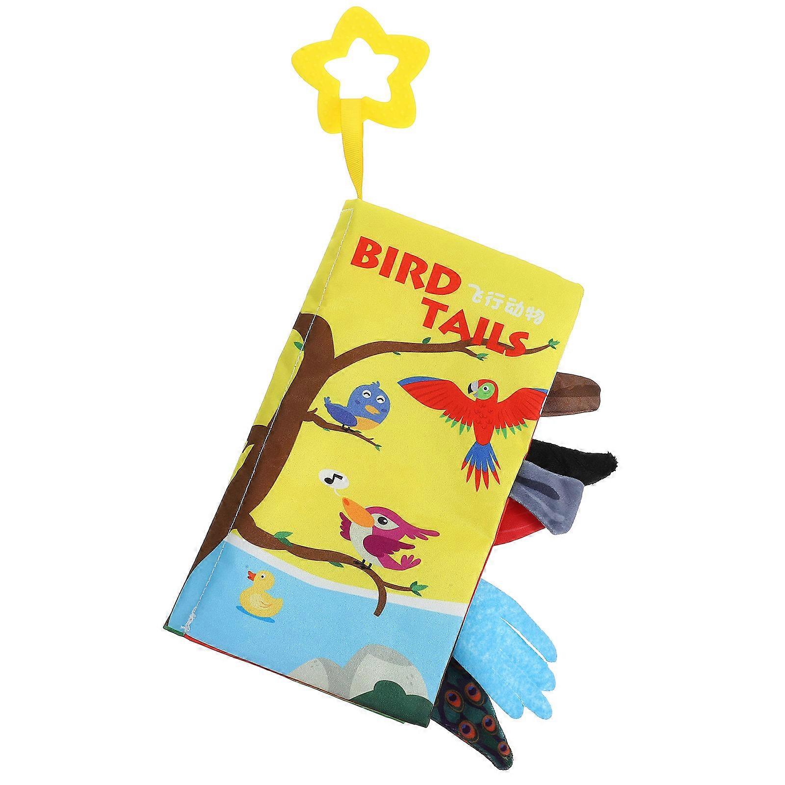Cloth Book Baby Toddler Cartoon Animals for Playing Stereoscopic Tail Design