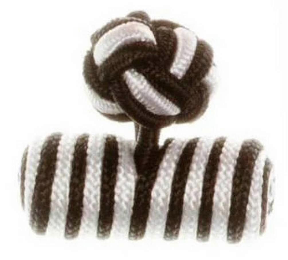 David Van Hagen Barrel Cuff Knots - Black/White