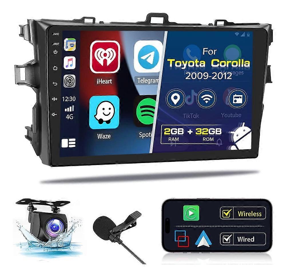 Stereo Radio for Toyota Corolla 2009-2012 Carplay Android GPS 2G+32G