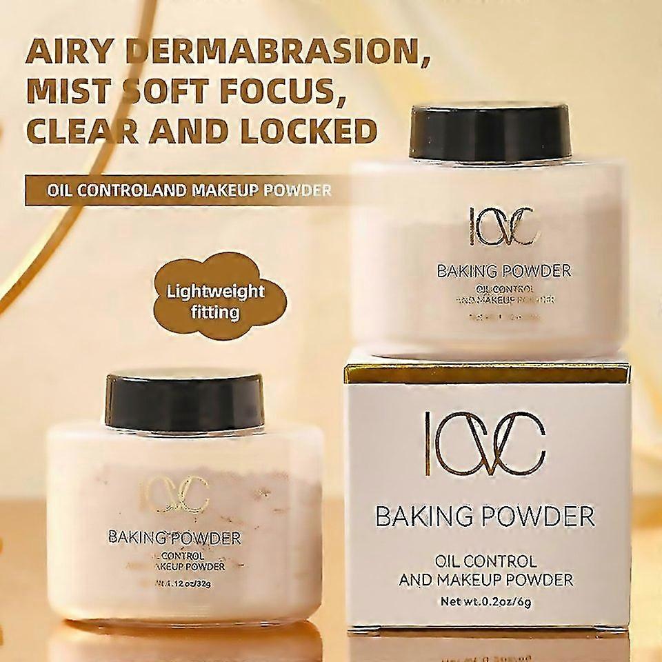 For Loose Baking Powder Makeup Setting Powder Long Lasting Coverage Mattifies Reduces Shine Transluc