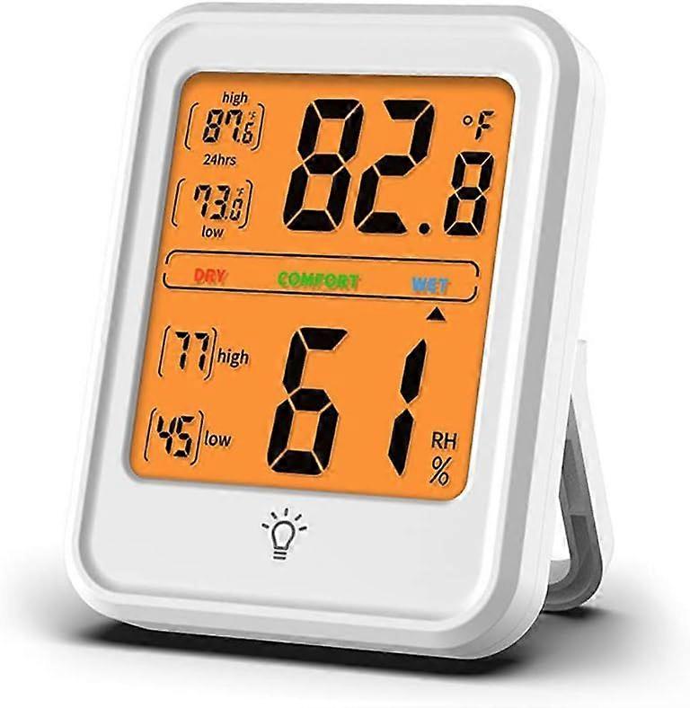 White digital hygrometer is suitable for home garage