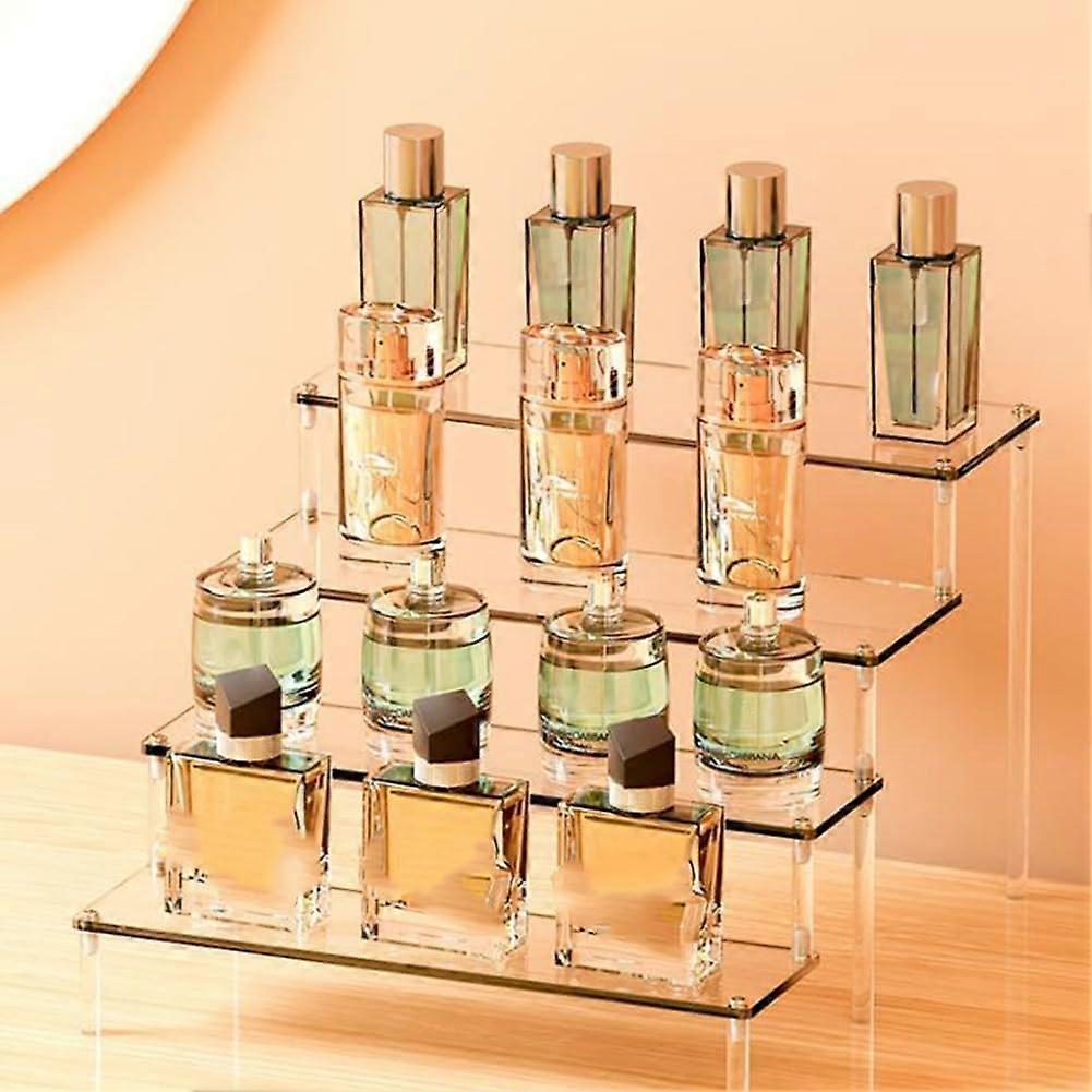 Acrylic Display Risers 3Tier Perfume Organizer Stand Clear Display Stand 30 Cm