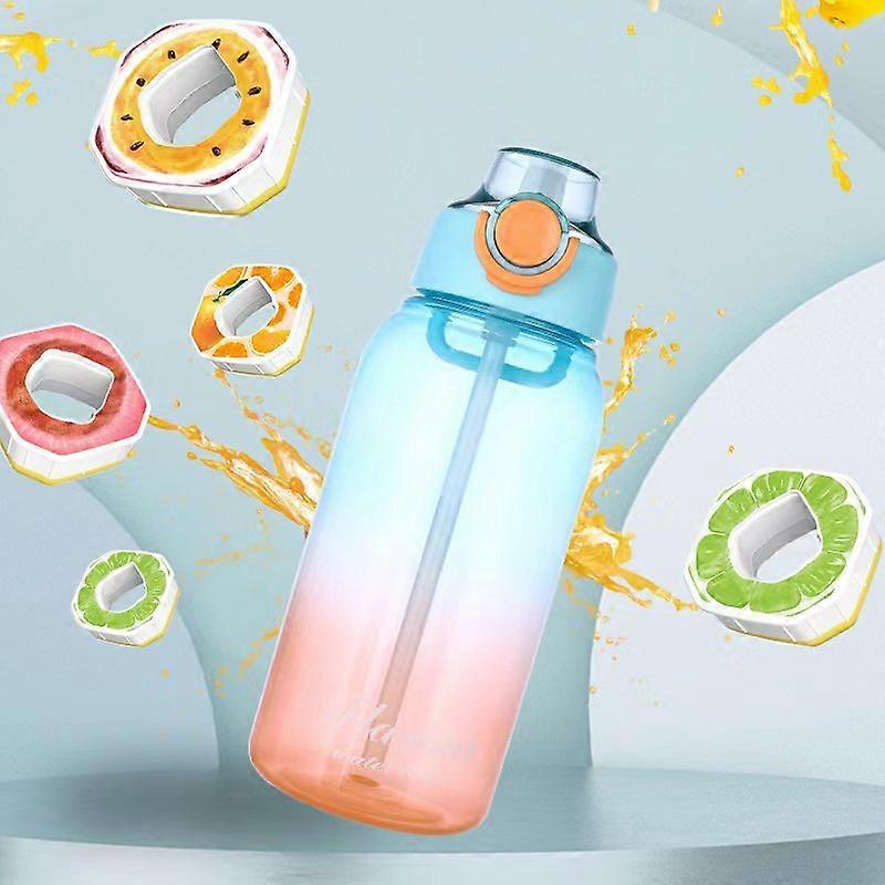 ZENGO Air Water Bottle with Flavour Pods, 1000ML Starter Set Water Bottle With 1 random Flavour Pods, Leak-Proof and BPA Free 0 Sugar (Blue)