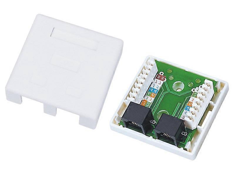 Conector de cable Alantec Gn002 2xrj45 Blanco