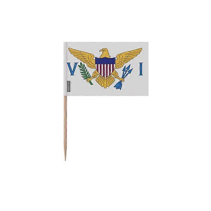 Toothpicks - Multicolor - U.S. Virgin Islands - 6.5 cm - 100 pieces - Adhesive plastic
