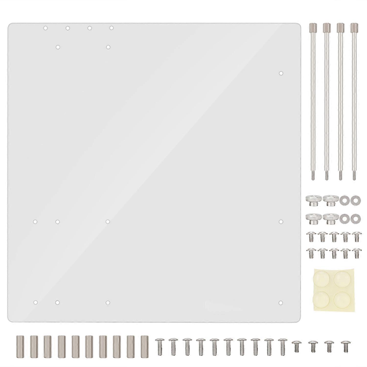 Open Frame Transparent Acrylic Overlock Computer Case DIY Base Stand For M-ATX Motherboard