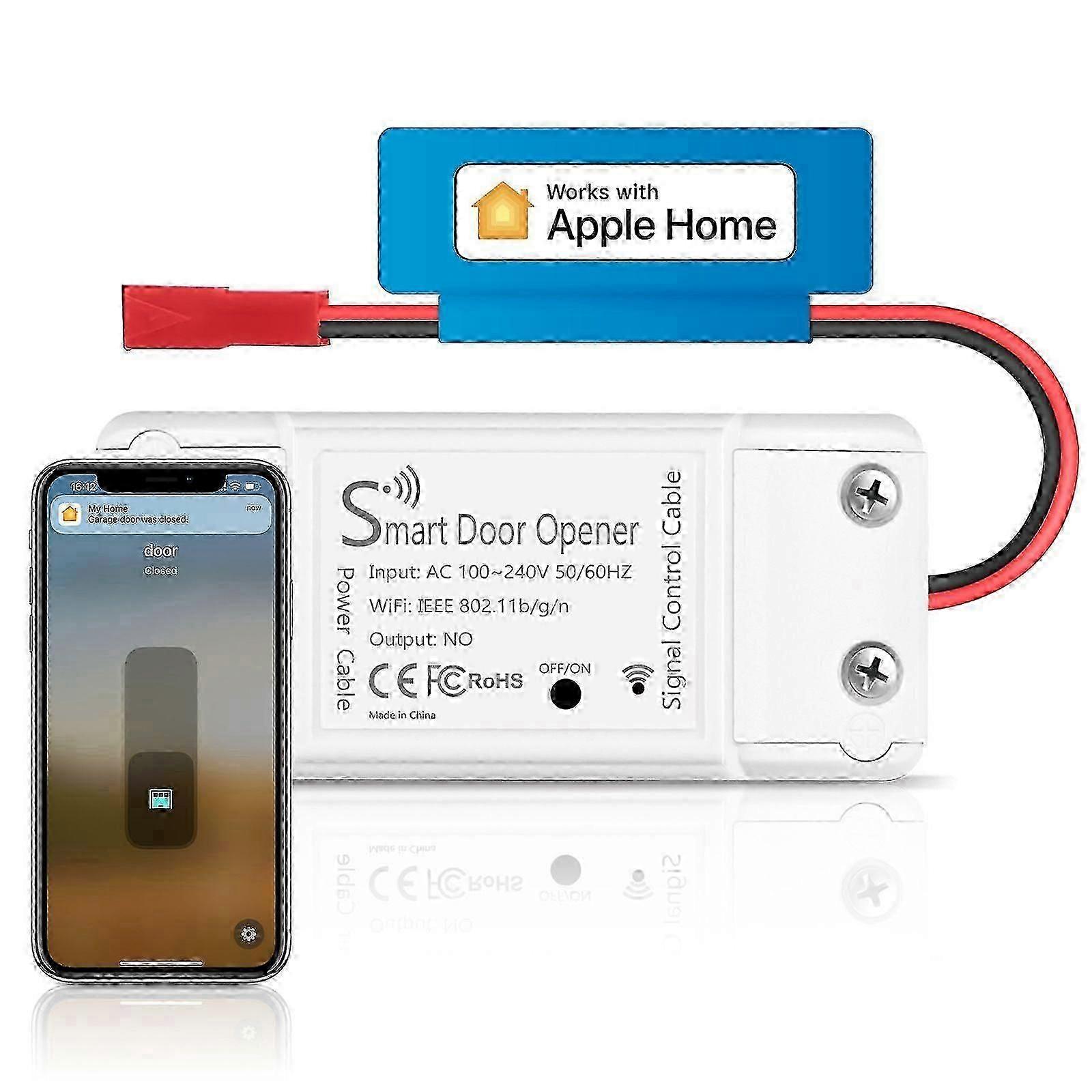 egnet for Smart WiFi garasjeportåpner fjernkontroll, appkontroll, fungerer med Alexa, Google-jc