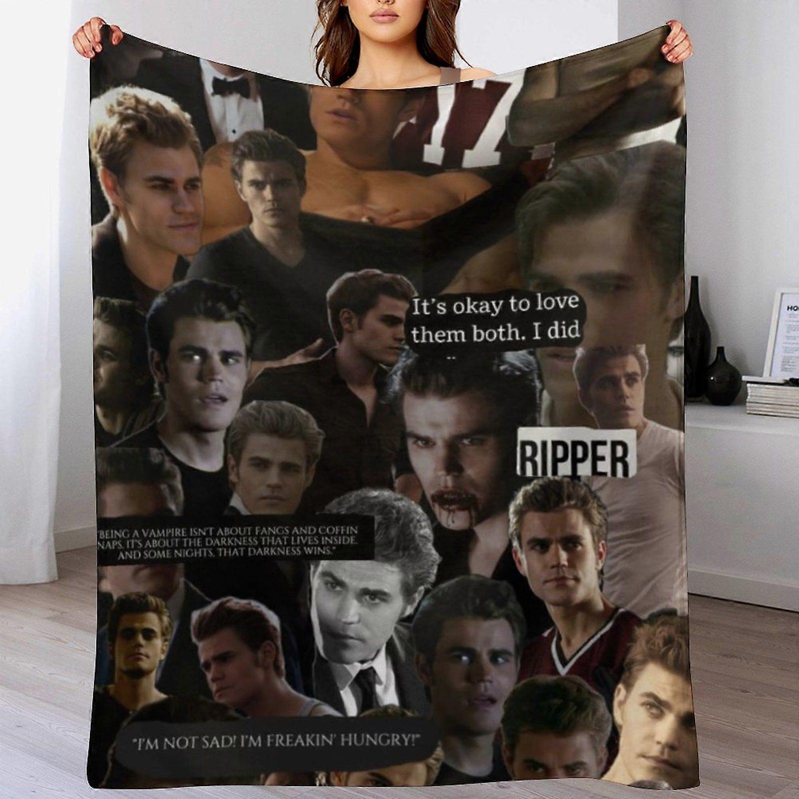 Stefan salvatore Soft Touch Blanket for Sofa Office Kids Travel Anti-Wrinkle Warm Lightweight Gentle Hypoallergenic