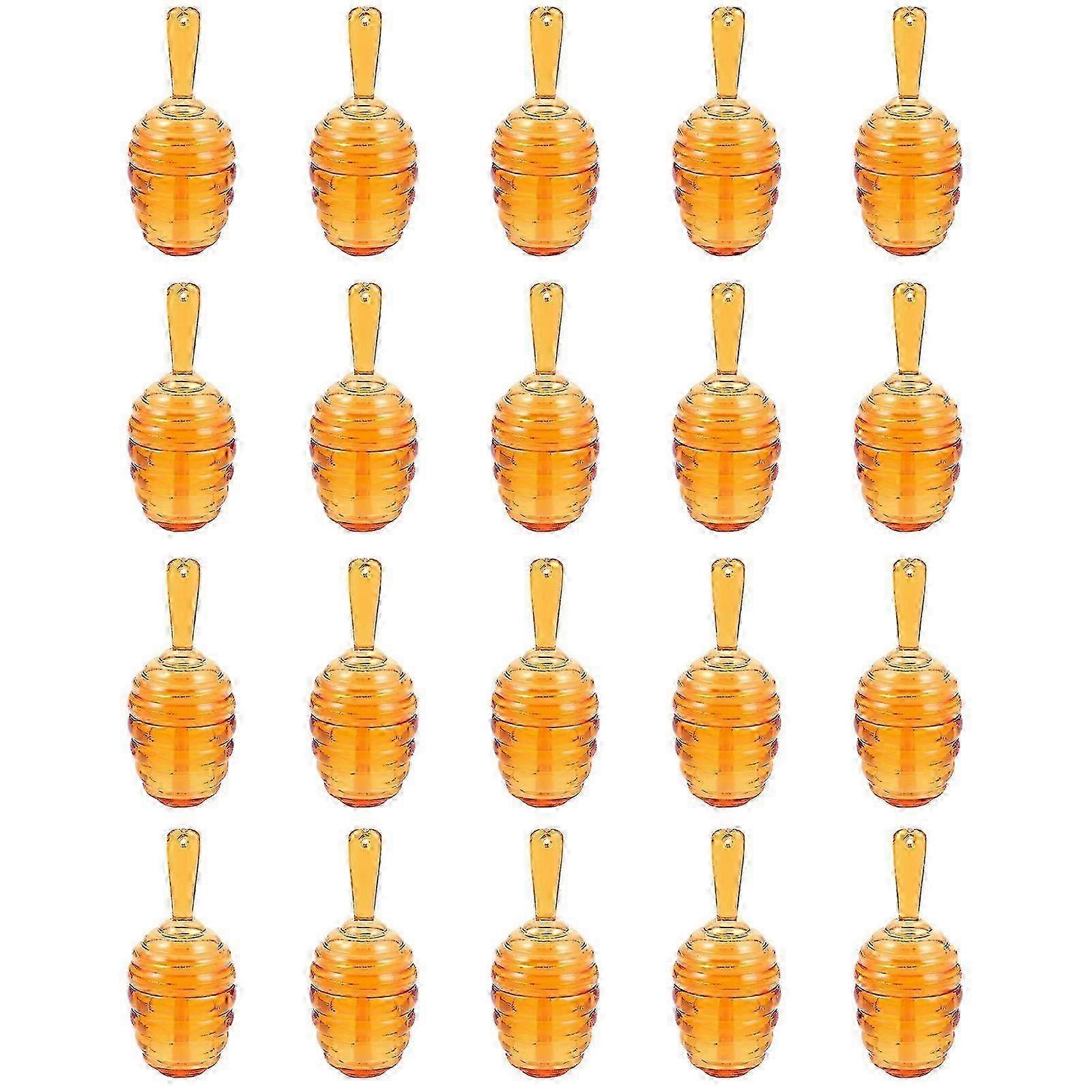 20pcs Refillable Lip Gloss Tube Honey Pots Shaped Lipgloss Container (brown)