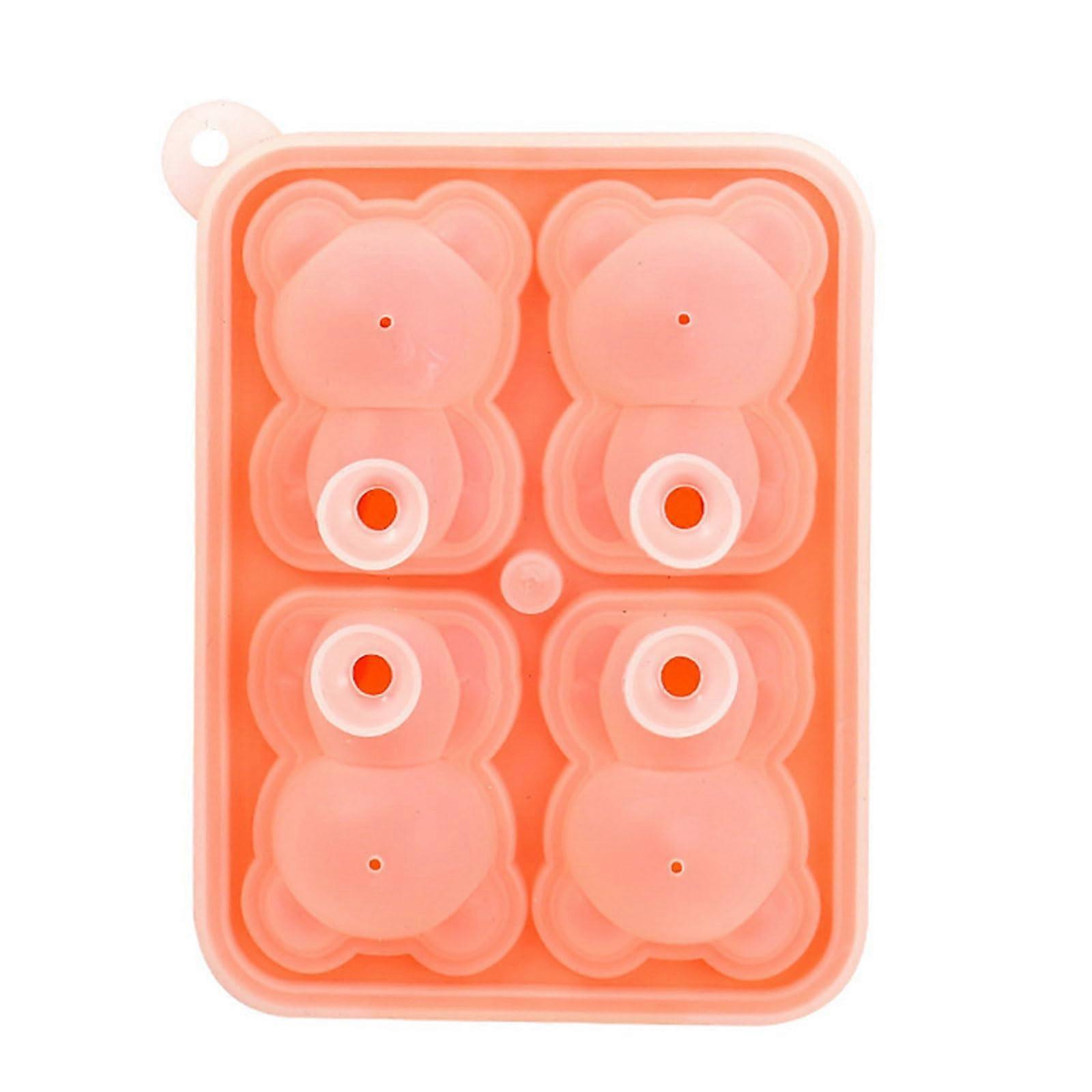 Silicone Tray Ice Molds Bear Shape 2Pack For Beverages