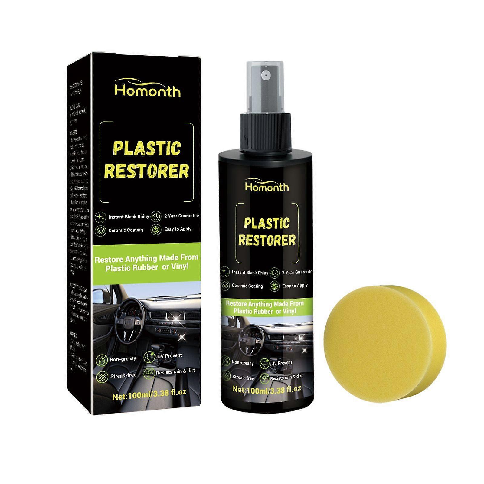 Homonth Plastic Restorer, Car Interior Seat Dial Cleaning Dust-Proof Decontamination Coating Agent