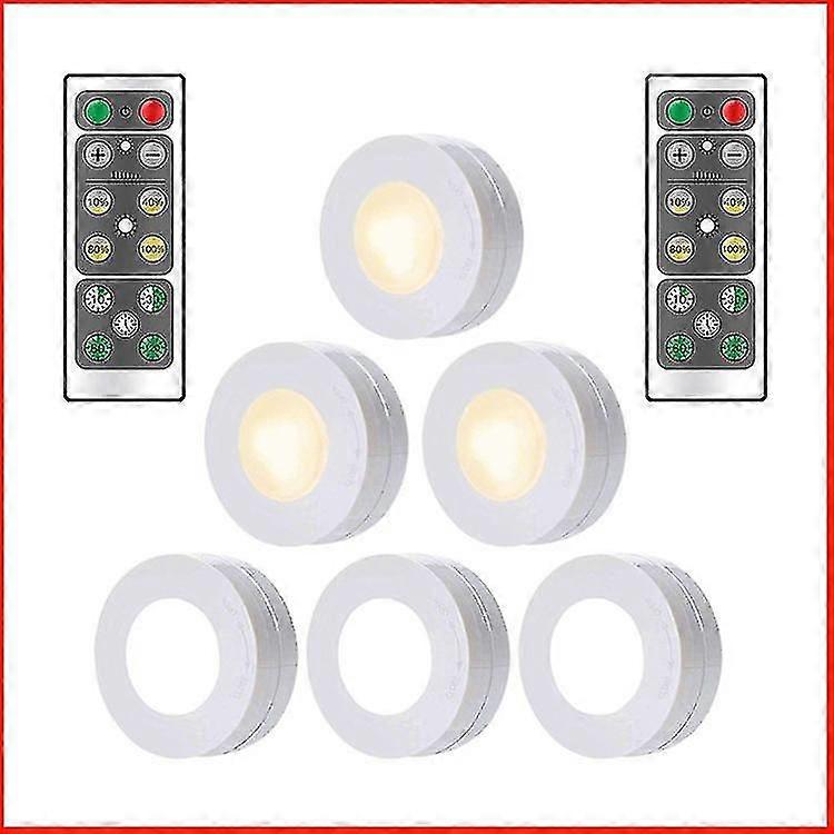 3pcs Lights With Remote Control, Puck Lights Battery Powered, Puck Lights With Remote Control, Cabinet Lights White One Remote