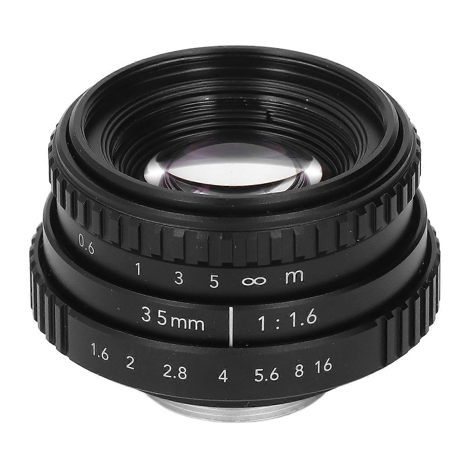 35mm F1.6 APS C Manual Focusing Lens Aluminum Alloy Frame Multi Layer Coated Camera Lens