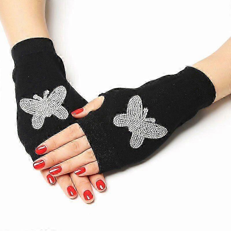Women's knitted gloves keep warm