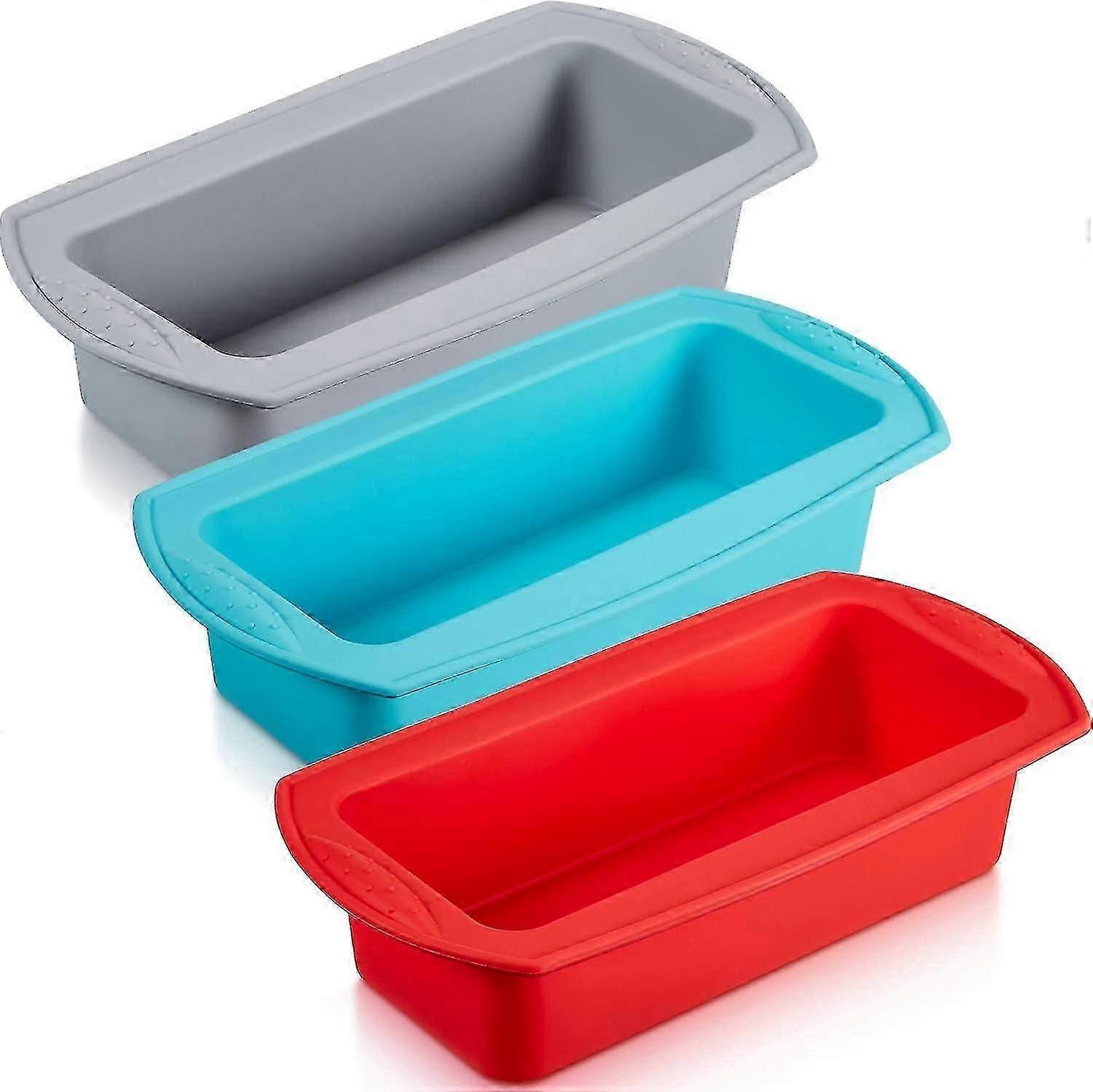 3 قطع سيليكون رغيف عموم سيليكون خبز رغيف كيك قالب غير لاصق سيليكون رغيف الخبز عموم للكيك محلي الصنع ، استراحة ، رغيف اللحم ، كيش