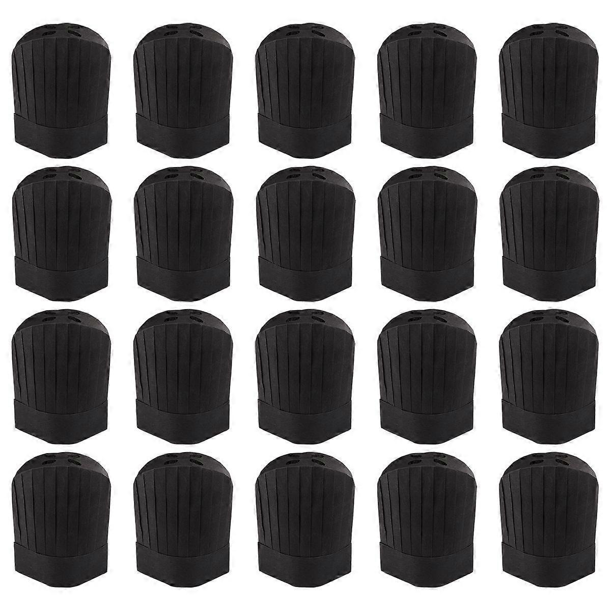 20pcs Disposable Chef Hat Anti-fouling Hat One-off Chef Kitchen Working