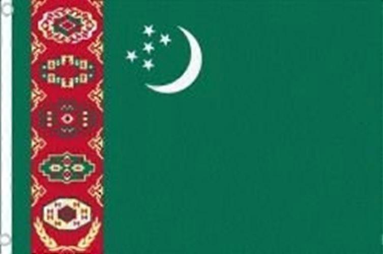 TURKMENISTANS LANDSFLAGGOR 90 CM