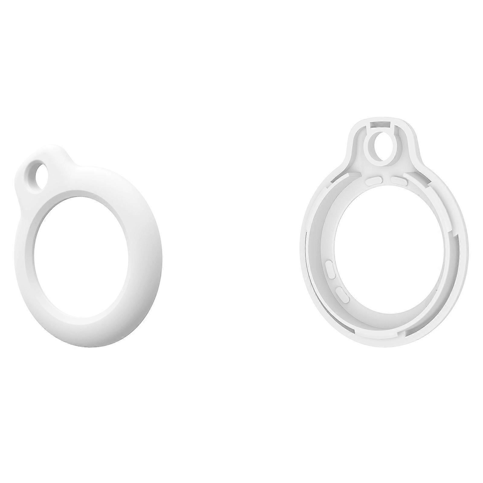 Strong Protective Case Not Scratch Not Drop Cover with Perfect Fit Design Lightweight Keychains Attachment For Trackers  White