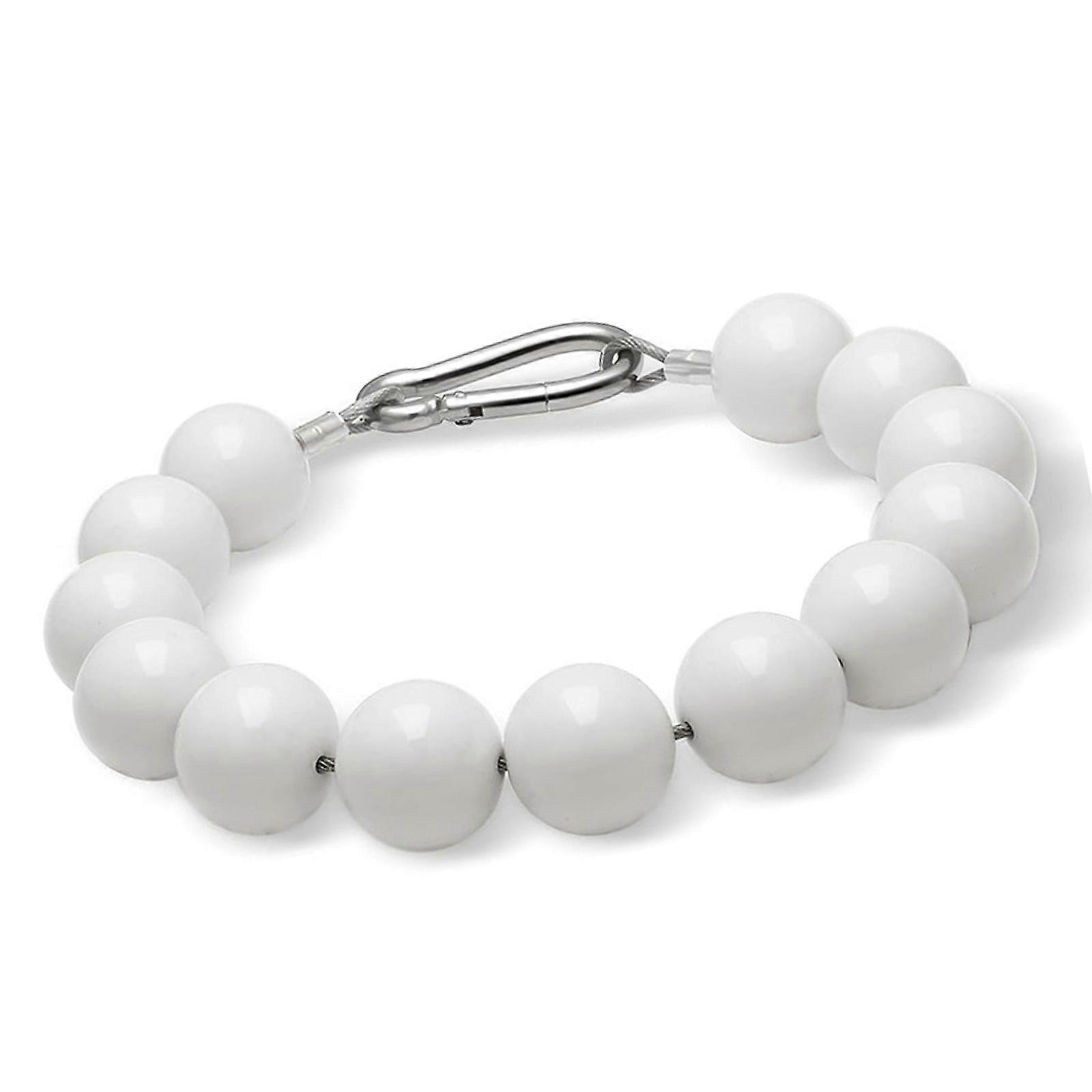 Flag Weights Beaded Retainer Adapter for Flagpole Flag Retainer Adapter Beads Weight Internal External Halyard Accessories  White