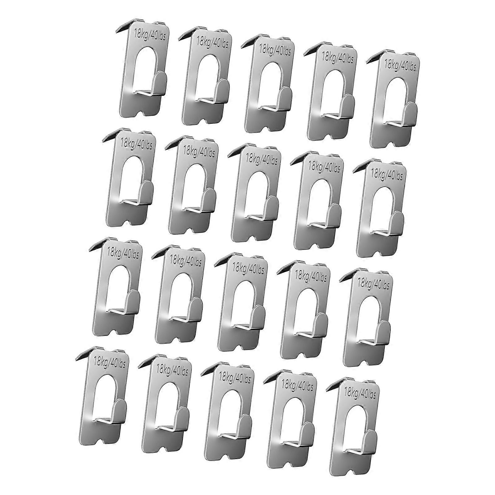 20Pcs Efficient Wall Hooks For Artwork Mirrors Clocks Damage Release Mounting Heavy Load Capacity Multicolor