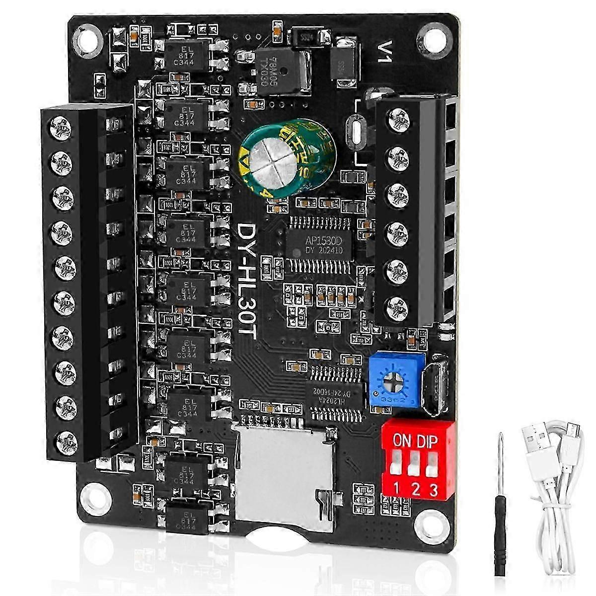 30W High-Fidelity Voice Recorder Module with Playback DC 12V 24V Compatible