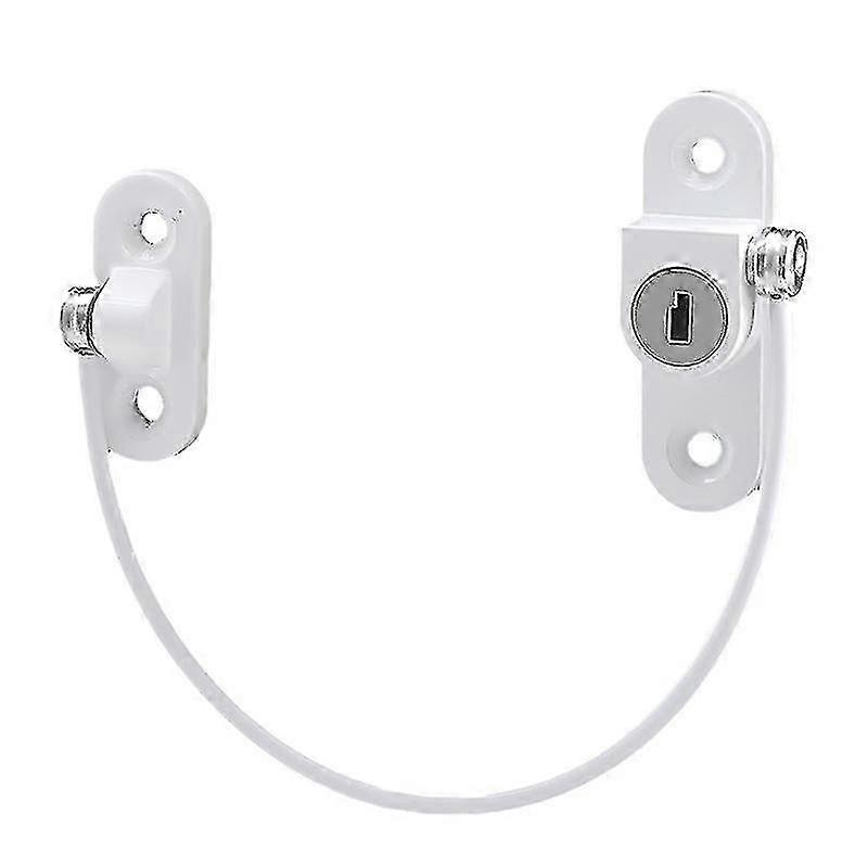 4Pcs Window Locks for Windows,Window Cable Restrictor Window Safety Locks with Keys and Screws for Child & Baby Safety