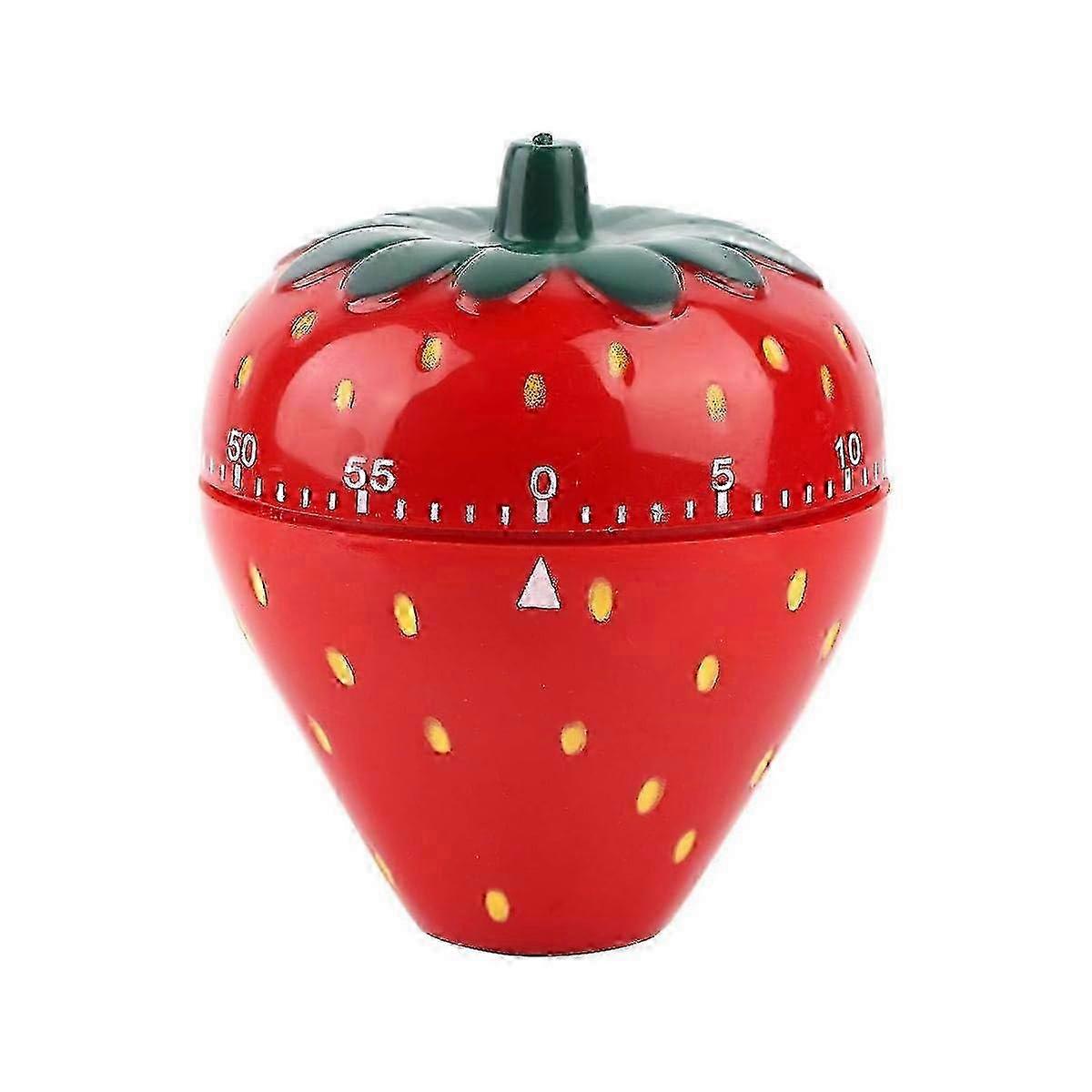 Mechanical Kitchen Timer Countdown Clock, Strawberry Shaped Reminder Alarm