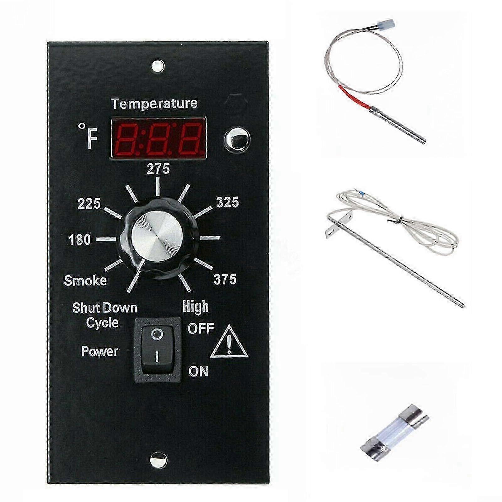 Digital Thermostat Control Panel Kit with LED Display and 8 Temperature Settings for Traeger Pellet Grills BAC236 Replacement Parts