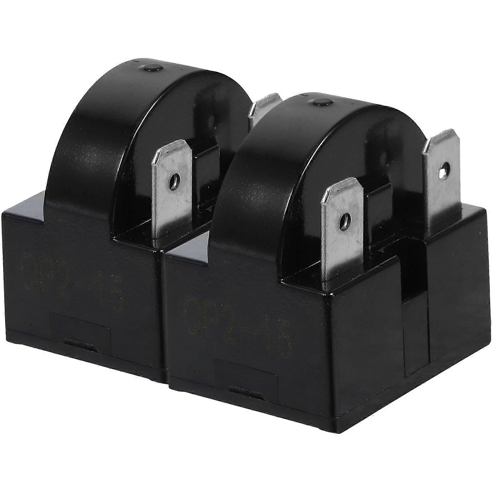 2pcs Freezer Compressor Overload Protector Refrigerator Overload Overheat Protector