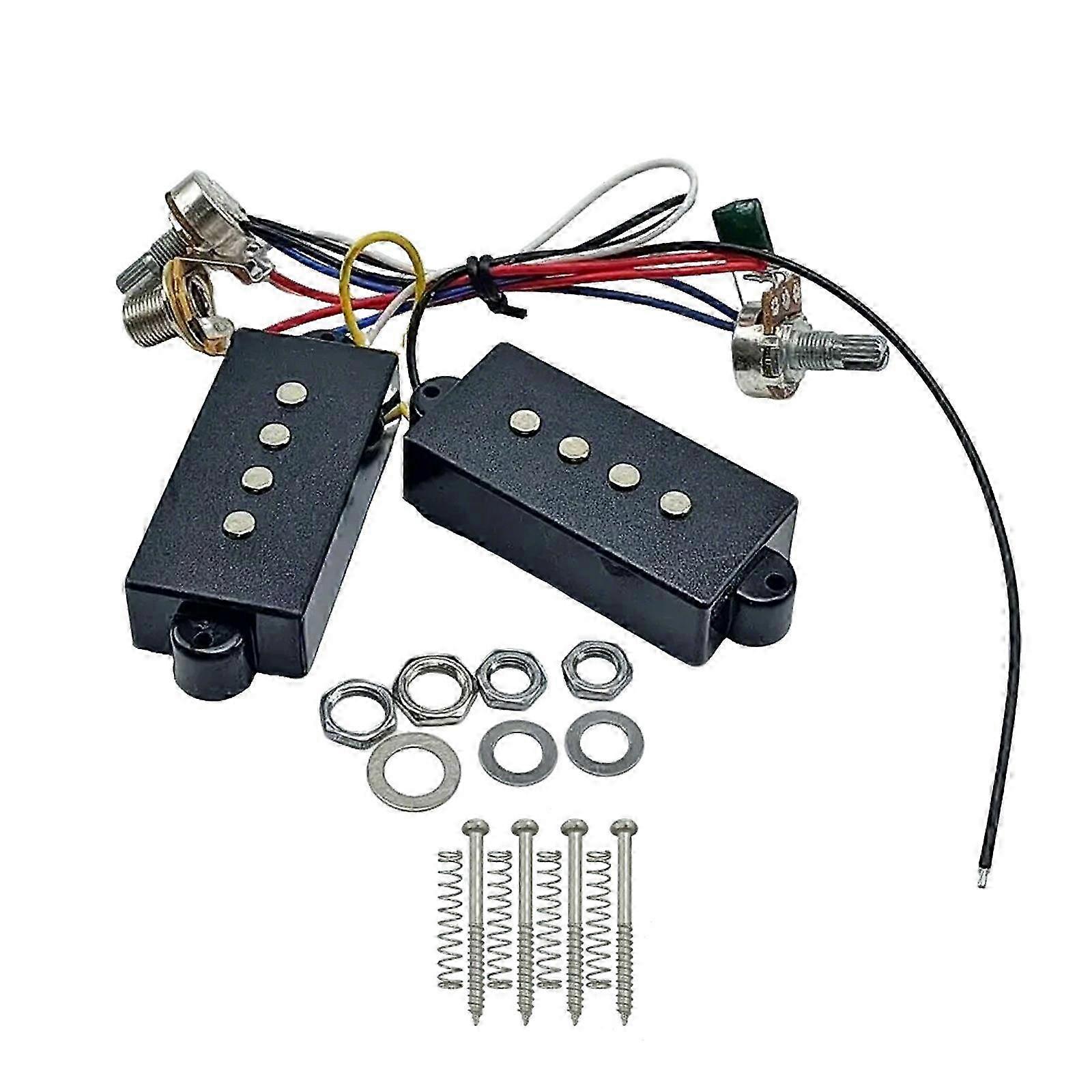 Bass Preamp Wiring Circuit Pickup Tone Control Wiring Harness 4 Strings Bass Pickup for Bass Guitar Active Equalizer