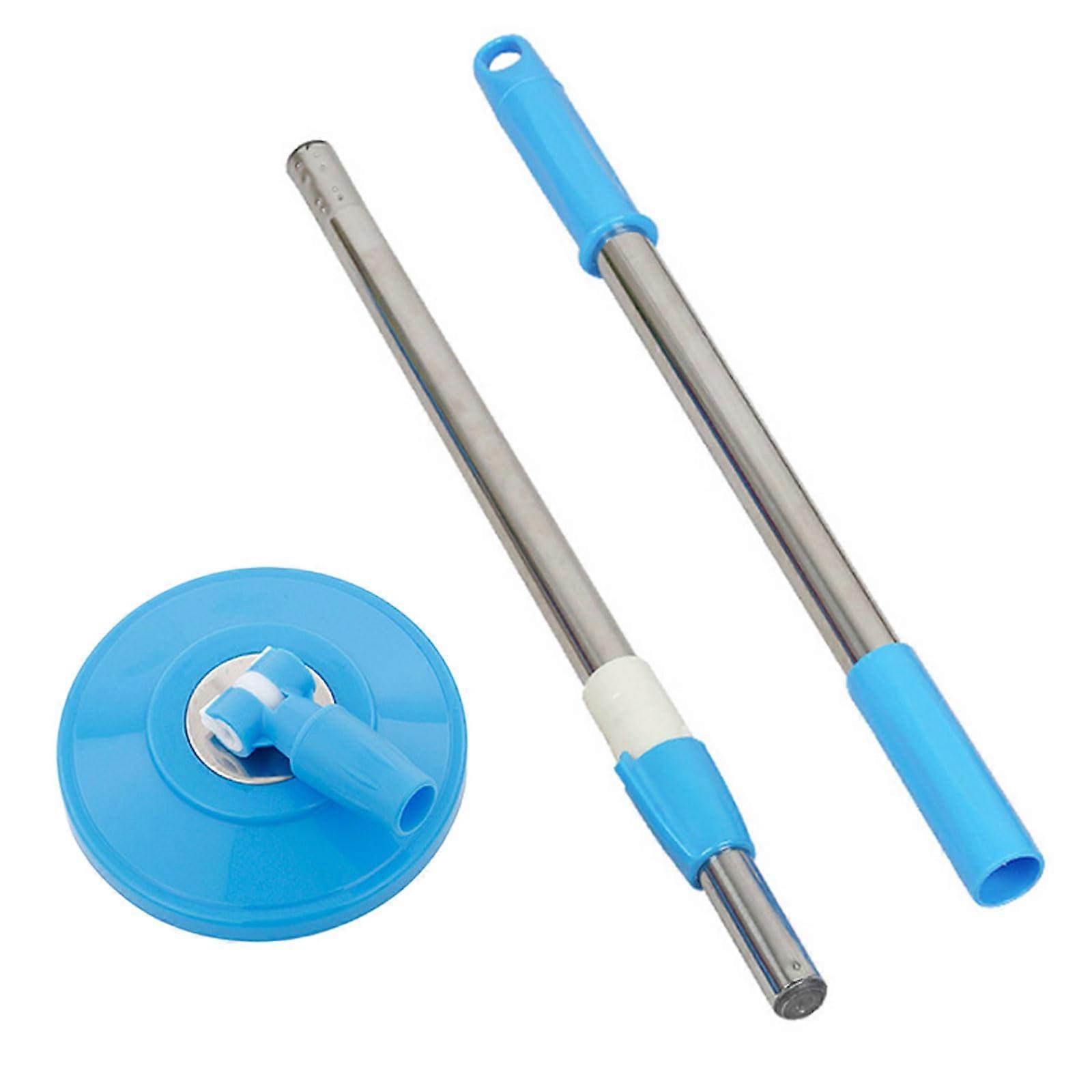 Spin Mop Replacement Handle 360 Rotating Stainless Steel Adjustable Pole for Floor Cleaning (Blue)