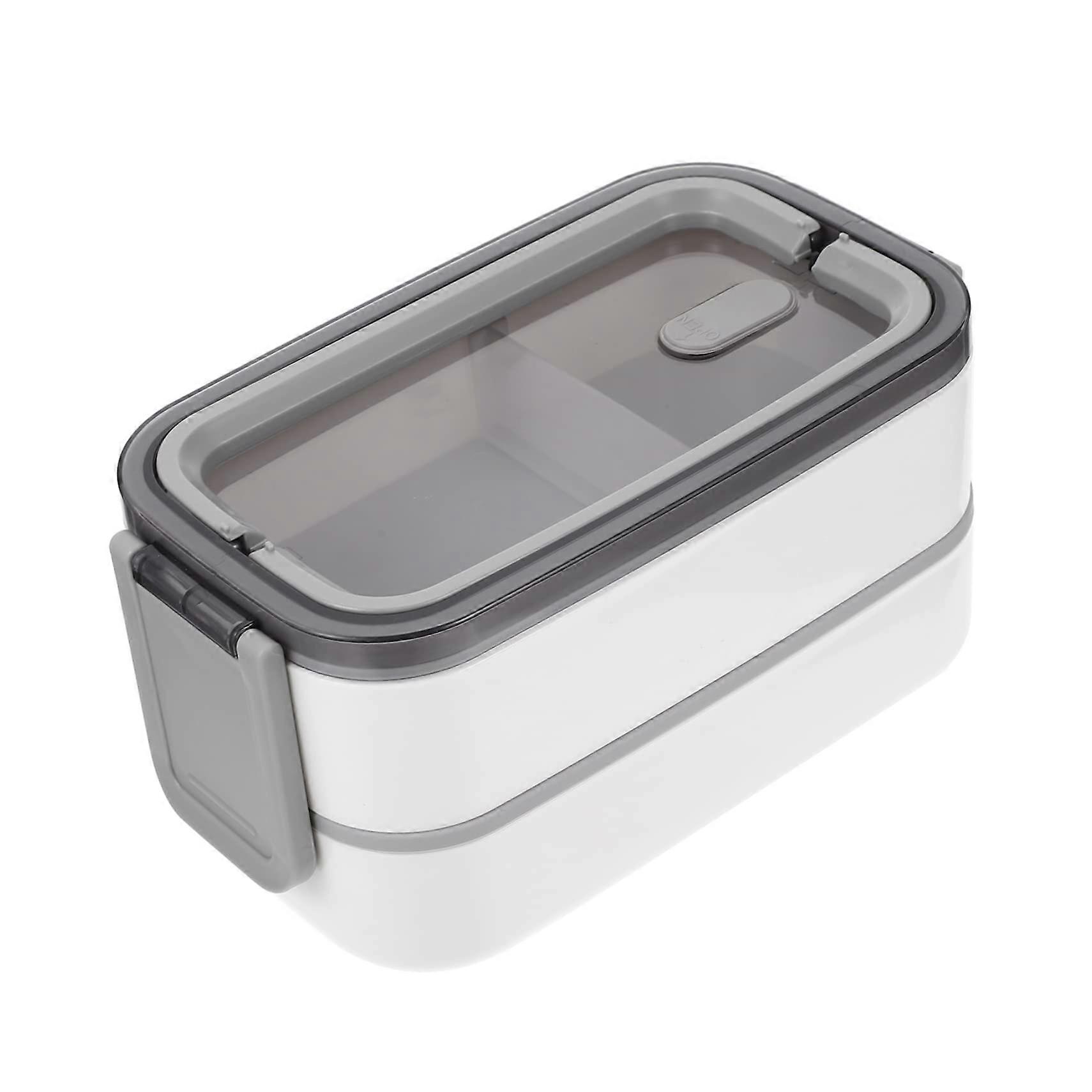 Double Stackable Bento Lunch Box with Compartments for Adults Work School Picnic Meals