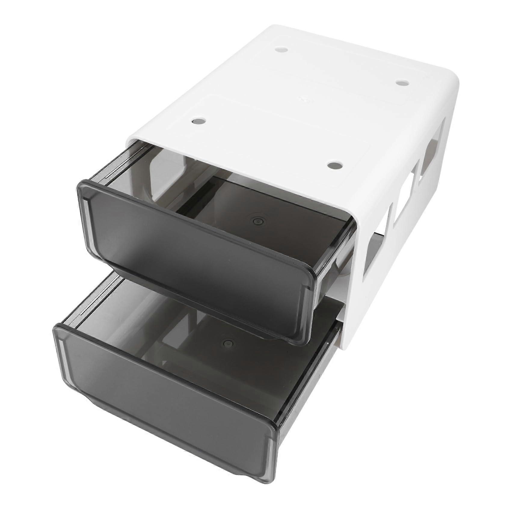 Under Desk Drawer Organizer Box Transparent Plastic Storage Container for Office Dorm Study Pens Rulers