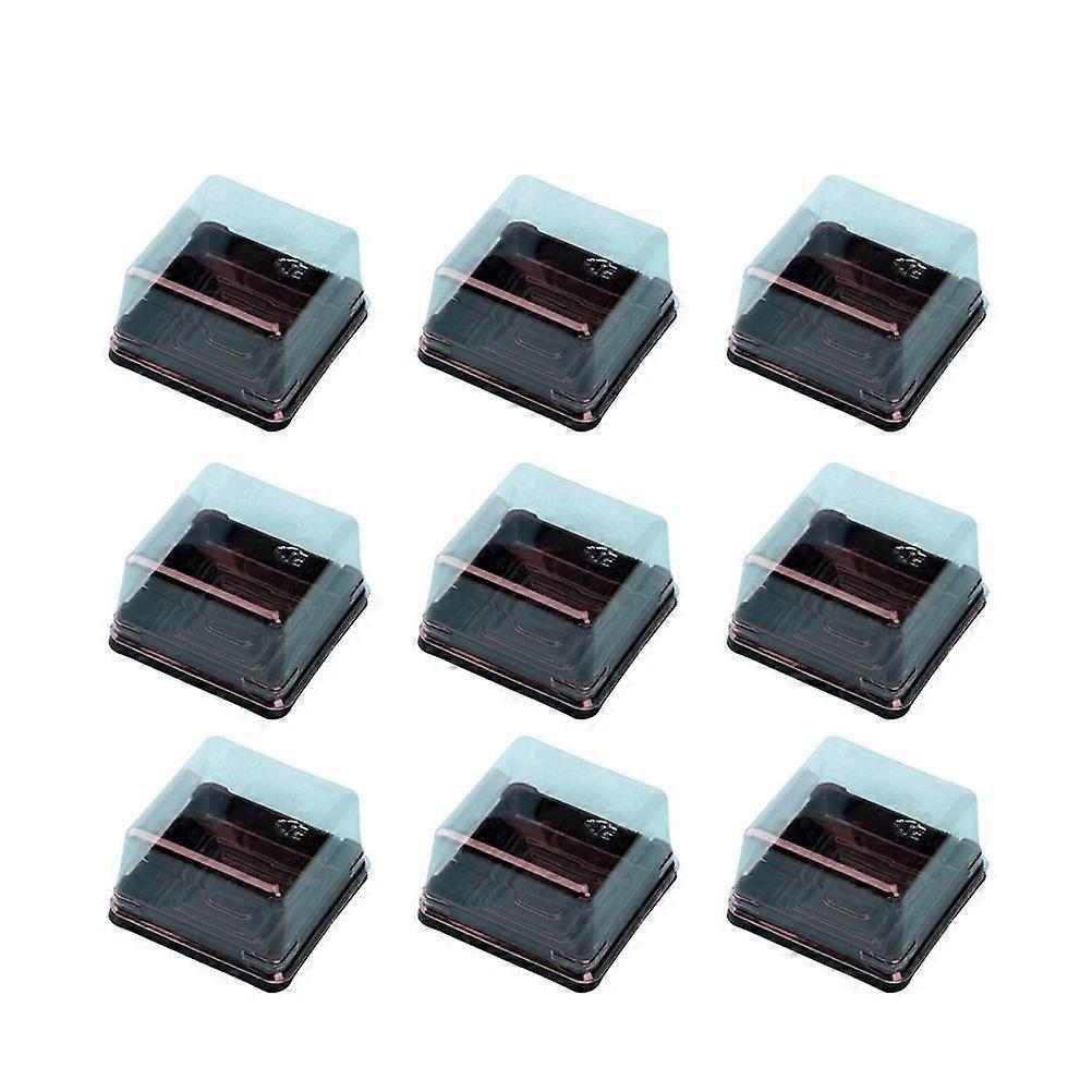 100 Pcs 80g Cake Boxes Plastic Square Moon Cake Tray Boxes Food Gift Packaging Boxes