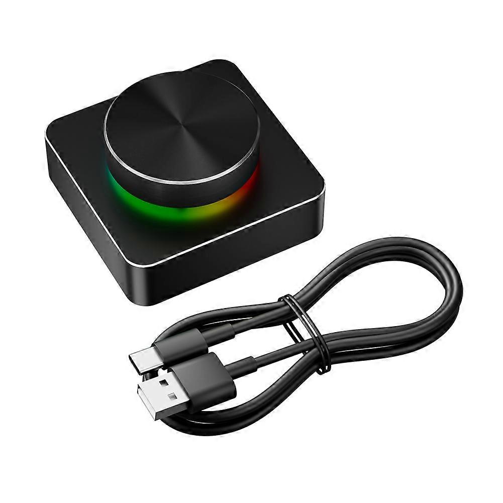 Customizable USB Volume Knob Controller PC Computer Speaker Audio Volume Controller LED Effect Plugs and Play