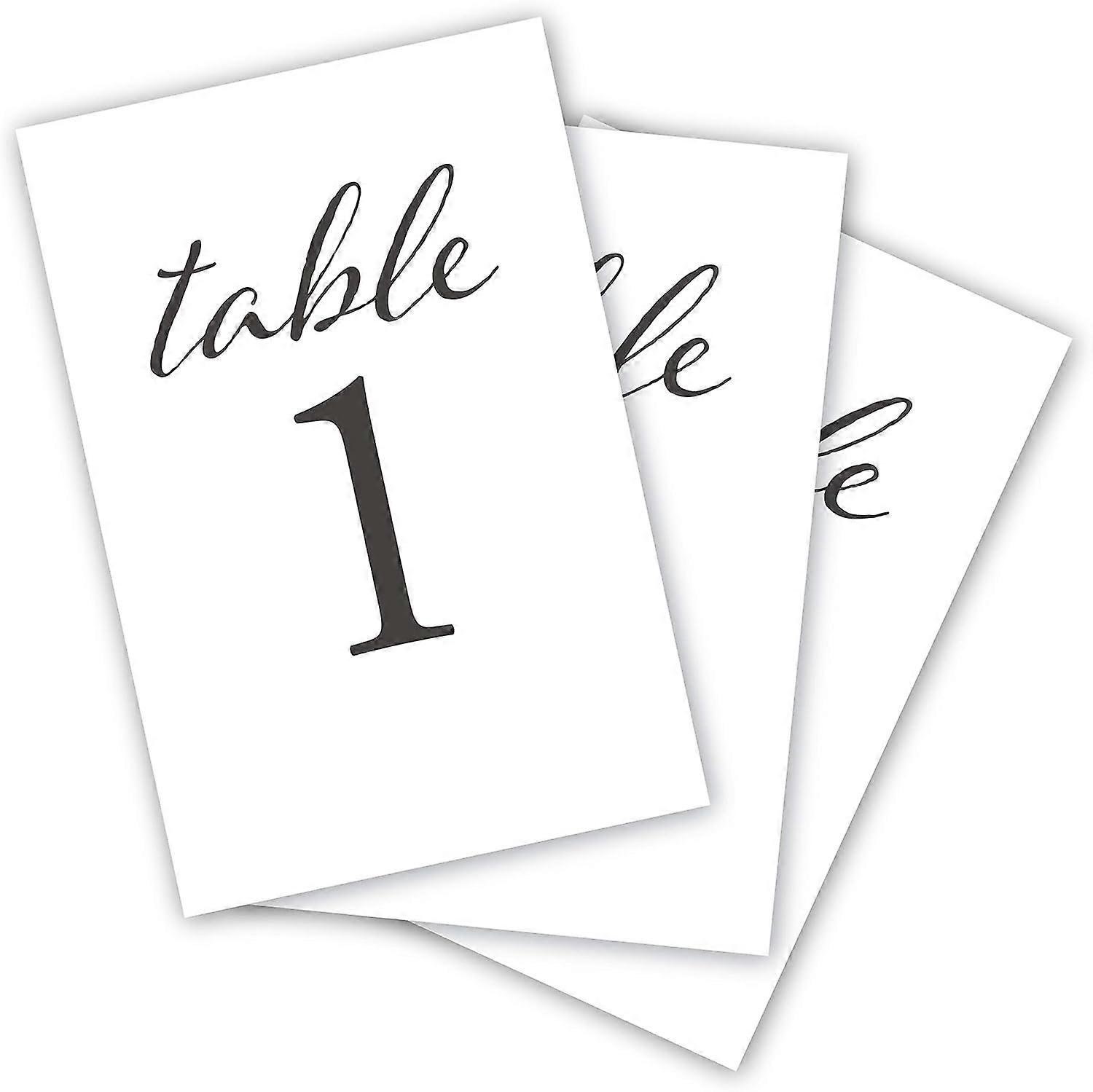 Black Wedding Table Numbers, 1-25, Centerpiece Decorations, Double Sided 4x6, Numbers and Head Table Card Included black 4x6 inches