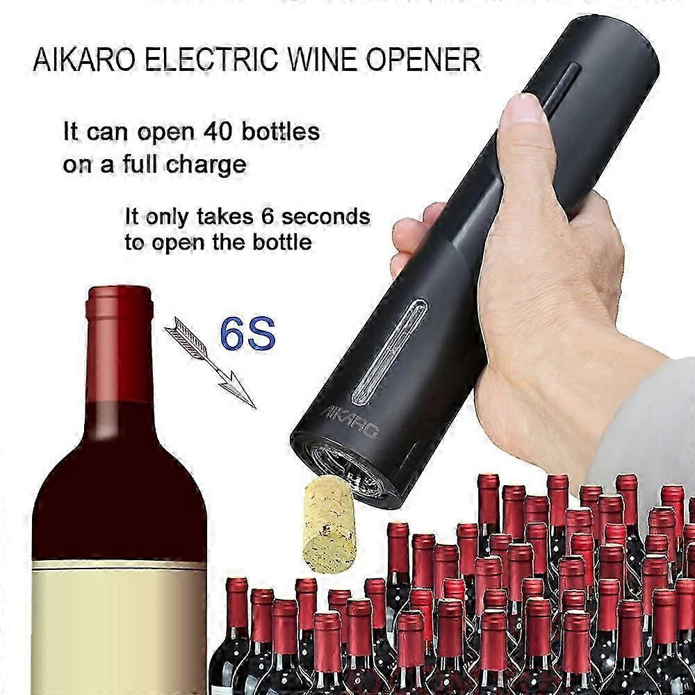 Electric Wine Bottle Opener Automatic Electronic Corkscrew, Rechargeable (Set)