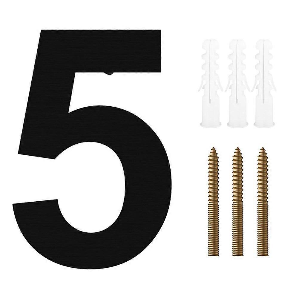8 inch Modern Floating House Numbers Large Black Shadow Home Address Garage Gate