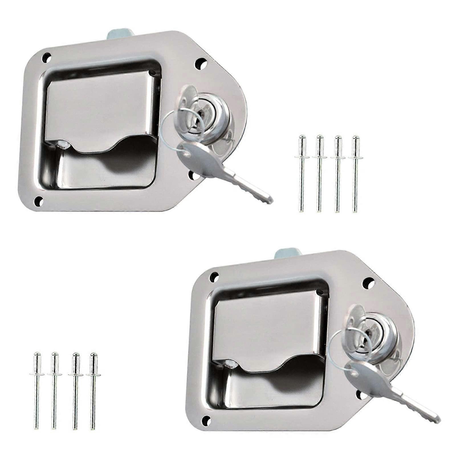 Toolbox Paddle Latch Stainless Steel Truck Toolbox Lock Rustproof for RV Trailer ATV 2 Pack