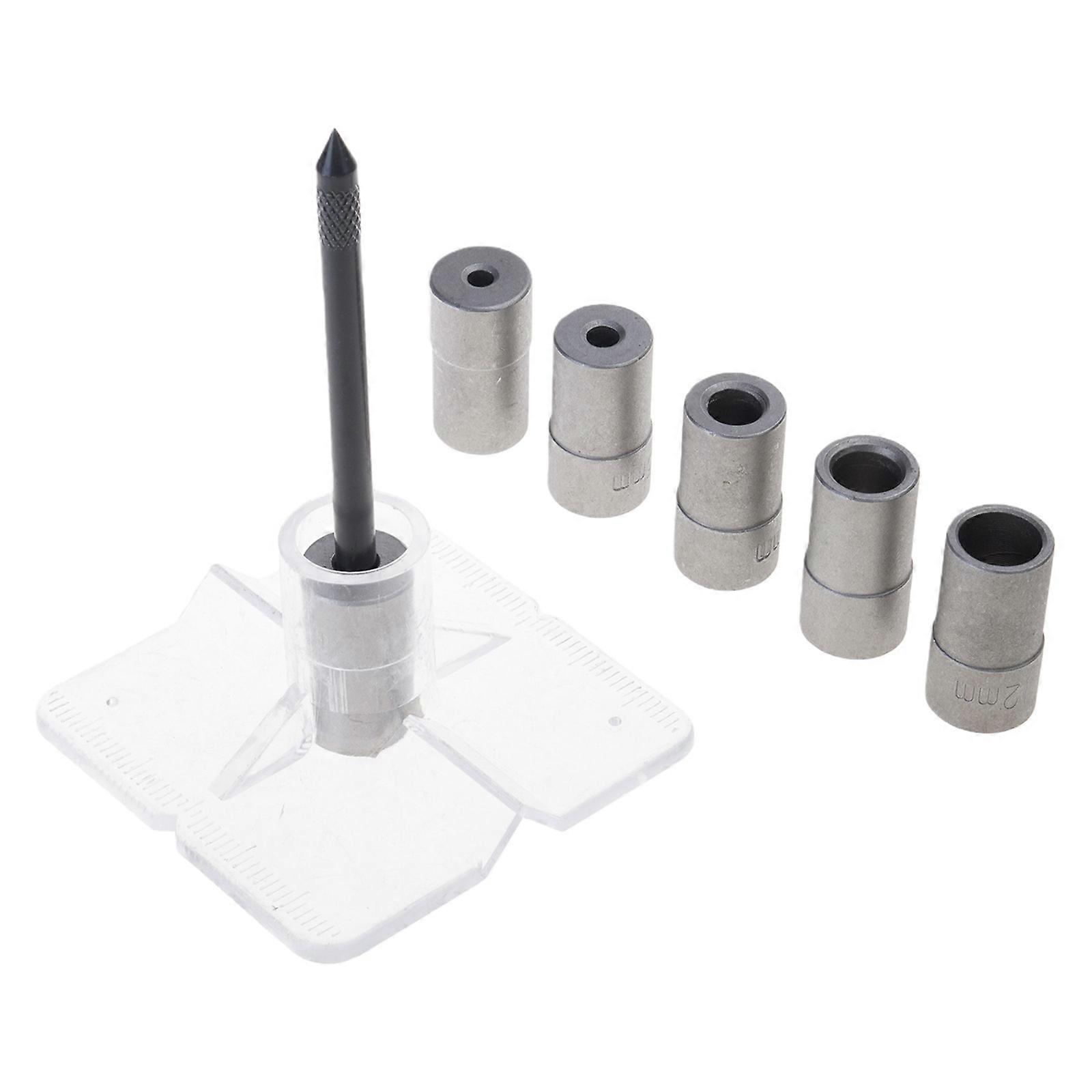 Professional Drill Guide Set with 4-12mm 6 Bushings For Precise Straight and Oblique Holes Drilling In Various Materials Multicolor