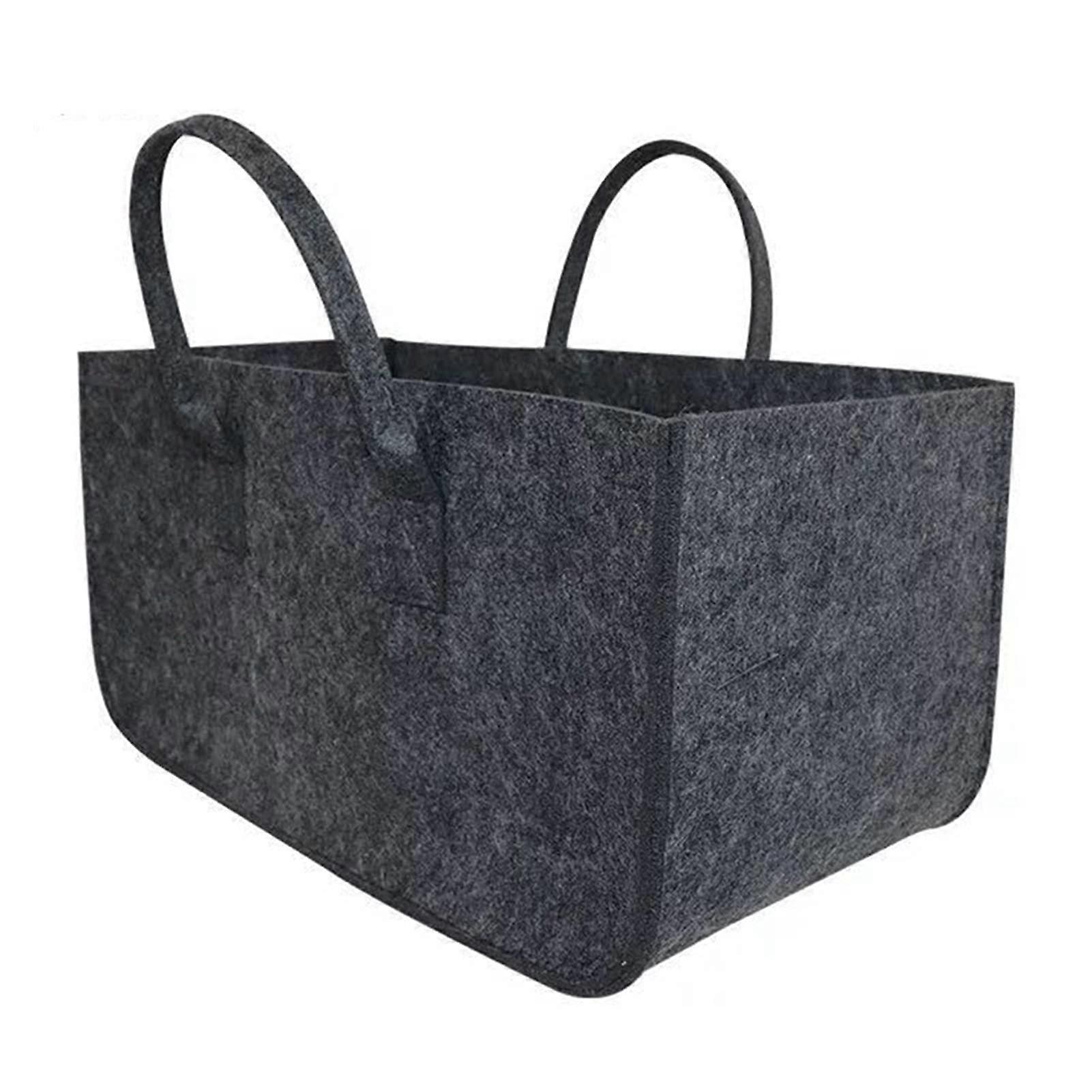 Large Capacity Felt Firewood Carrier Tote Bag for Fireplace and Camping – Color A