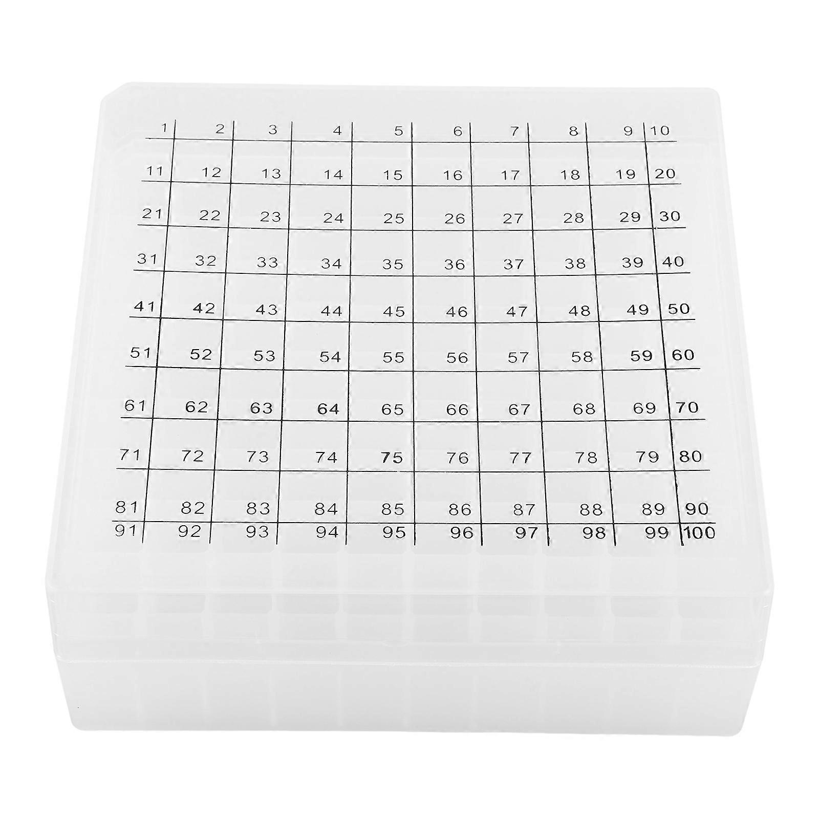 Plastic Test Tube Holder Rack for Laboratory Storage with 100 Slots