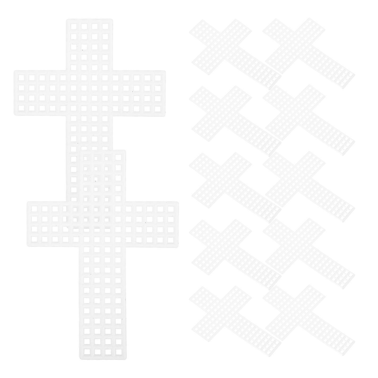 Children's Weaving Mesh Canvas Sheets for Craft 20Pcs Plastic Grid Cross Shape