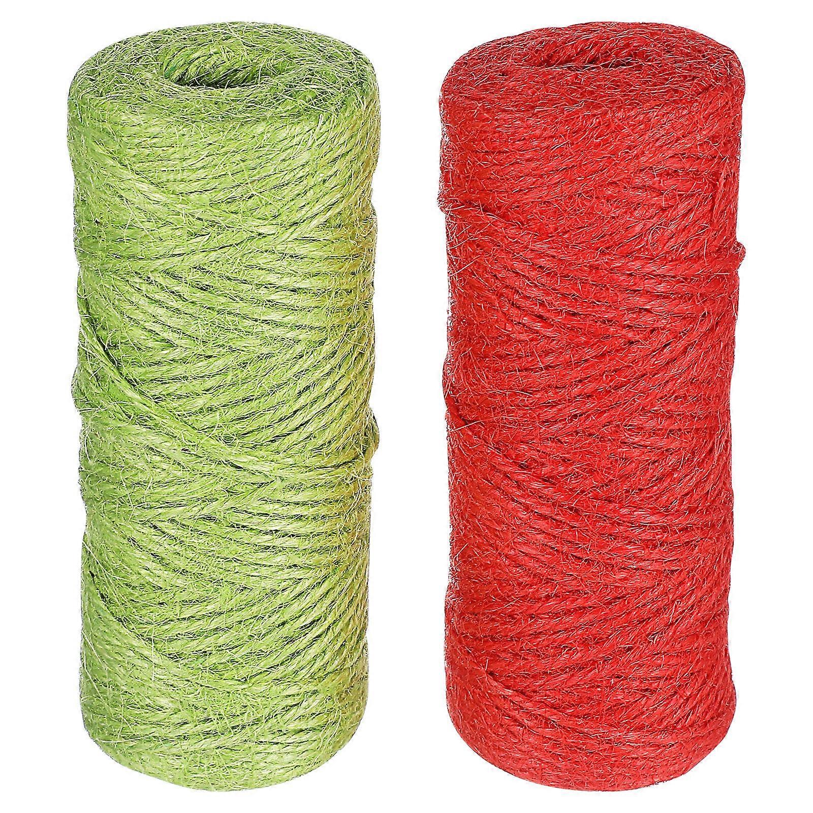Jute Rope Colored Decorative Twine for Gift Wrapping 4Pcs Pack