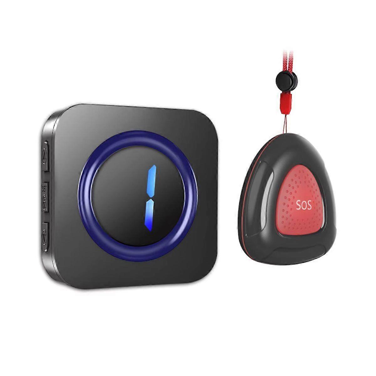 Wireless Caregiver Pager System Nurse Alert System with IP55 Waterproof SOS Button for Elderly Moni