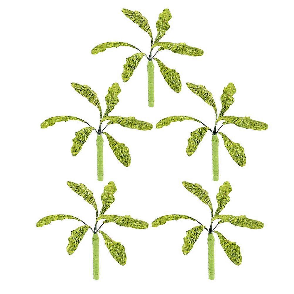 Handmade Banana Tree Model for Scenery Decoration with 5Pcs Mini Trees