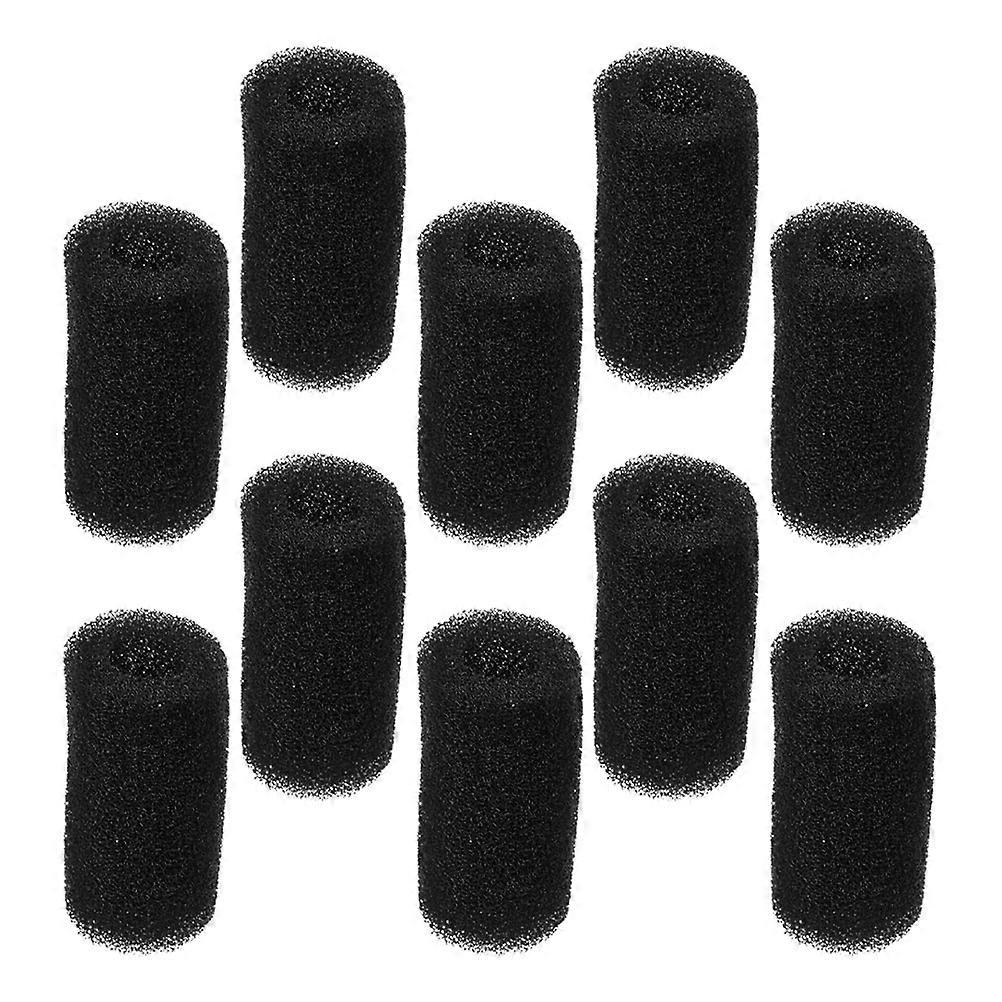 Pool Tail Scrubber Black Sponge 10Pcs Set for Protective Filtration