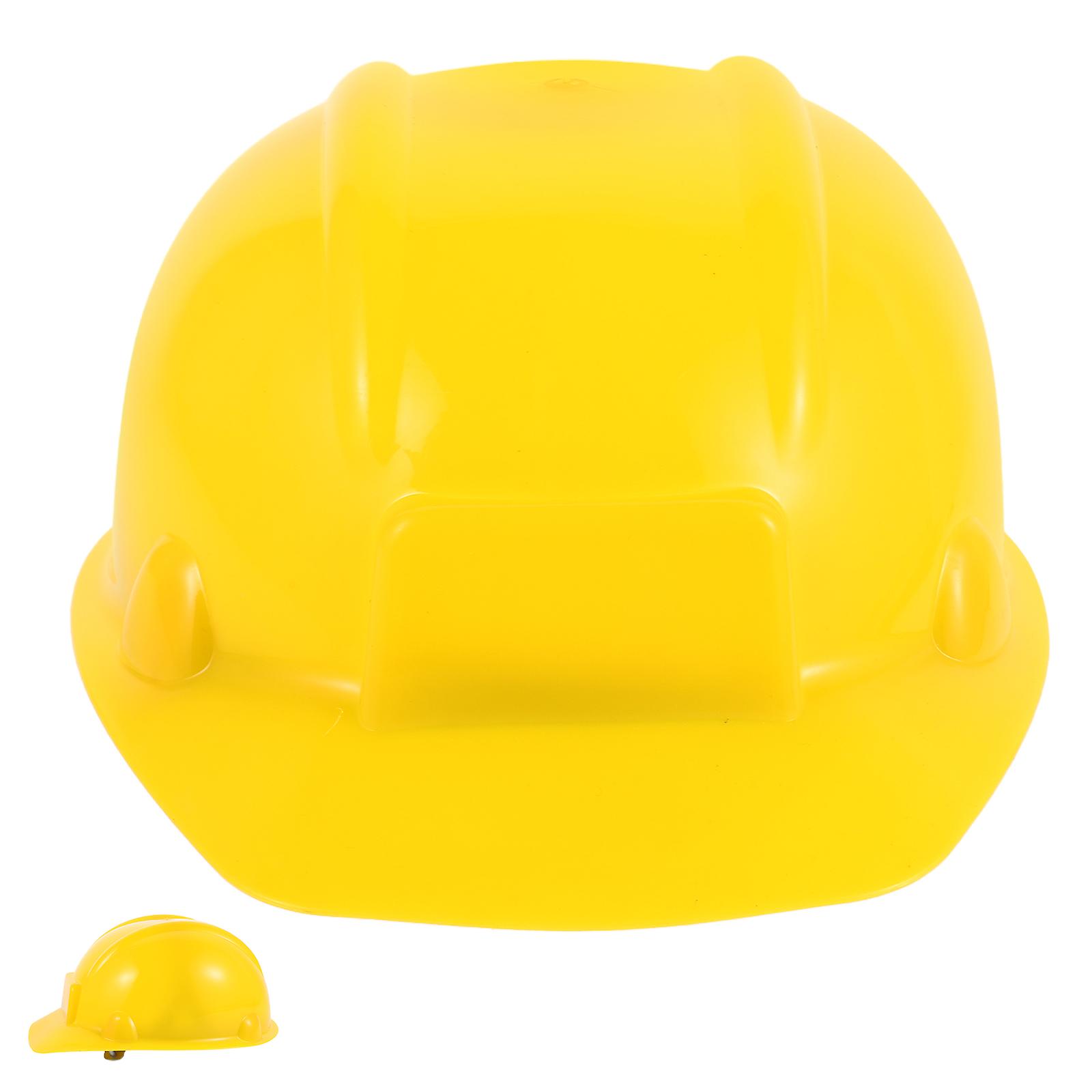 Plastic Kids Fireman Hat Construction Hard Hat for Party Yellow