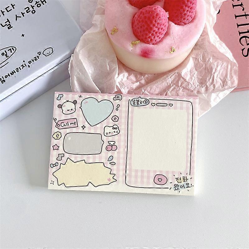MINKYS 50 Sheets Kawaii Cartoon Memo Pads Paper To Do List Journal Note Paperlaria DIY Material Stationery